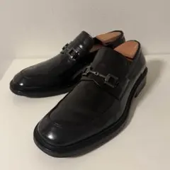 GUCCI スクエアトゥ ホースビット ローファー 黒 革靴