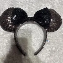ディズニー　カチューシャ ブラック・シルバー