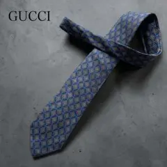 GUCCI インターロッキングG ネクタイ GG 総柄 幾何学模様 高級 光沢
