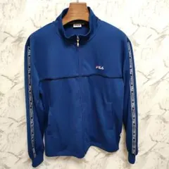 ✨FILA ジップアップジャケット 　ポリエステル　スポーツウェア　ネイビー系