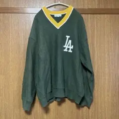 FREAK'S STORE ダークグリーン Vネックセーター Sのサムネイル