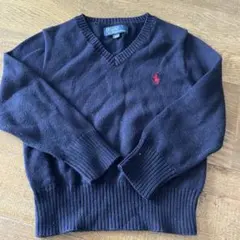Polo by Ralph Lauren ネイビー Vネックセーター 100