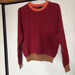 【新品】ZARA ボールドオレンジ 夏ニット　メッシュ 長袖