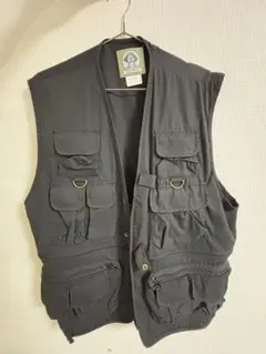 ブラック ベスト 多機能ポケット付き