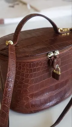 値下げ　NICO MARTELLI ニコ　マルテッリ クロコダイル本革　バニティ