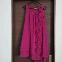 ノースリーブドレス 濃ピンク