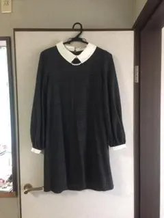 【新品タグ付き】長袖襟付きワンピース