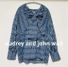 【audrey and john wad】リボンタイ♡チェック柄ブラウスのサムネイル