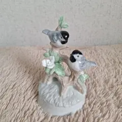 加藤工芸　小鳥の置物 　2羽のペアのサムネイル
