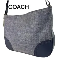 【希少】COACH ショルダーバッグ デニム レザー ブルー y2k