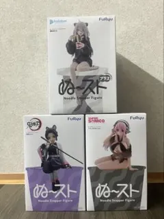 ぬーどるストッパー フィギュア獅白ぼたん・胡蝶しのぶ・すーぱーそに子 3体セットのサムネイル