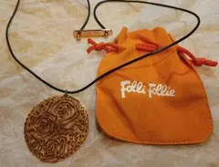Folli Follie ブロンズローズペンダント
