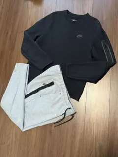 ブラック グレー メンズM テックフリース セットアップ NIKE スウェット