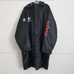 kaepa ベンチコート 黒　ブラック　フード付き　L