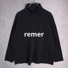 remer ルーズベーシックタートルネックTee ブラック 黒 【Mサイズ】