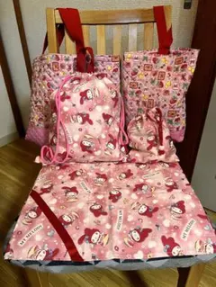 マイメロディ 入園グッズセット 通園通学バッグ5点セット