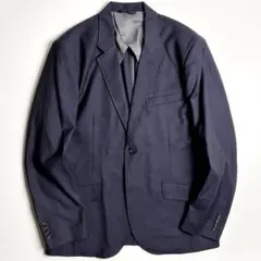 【美品】エディーバウアー/ストレッチネイビージャケット/紺ブレザー/背抜き/L