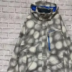 コロンビア　マウンテンパーカー中綿　グレーM ロゴ刺繍アウトドア0115