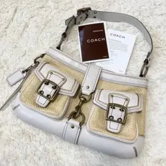 COACH ワンショルダーバッグ ソーホー 白 オフホワイト シグネチャー