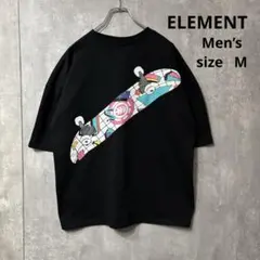 【人気デザイン】エレメント スケボー 刺繍 ビッグTシャツ 黒 M〜Lのサムネイル