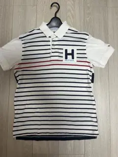 TOMMY HILFIGER ストライプ ポロシャツ M