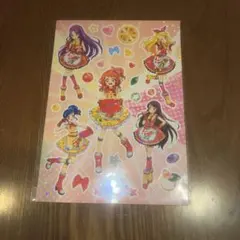 アイカツ　ピザハットコラボ　ステッカー　いちご　あおい　蘭　あかり　美月