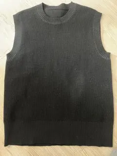 無印ブラック ニットベスト 肩幅約50cm
