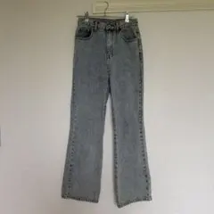 GRL グレイル ハイウエストセミフレアデニムパンツ[cu289]