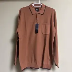 INÉD HOMME ブラウン 長袖ポロシャツ