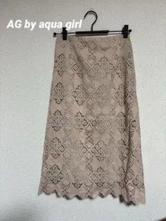 ベージュ　レースタイトスカート　春~秋服　きれいめのサムネイル