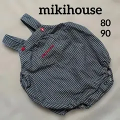 mikihouseミキハウス　ロゴ　ダルマオール　サロペット　つなぎ　80 90