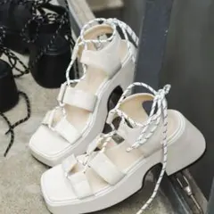 kastane 2022SS バルキーレースアップサンダル