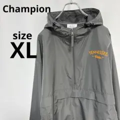 Champion チャンピオン XL グレー カレッジロゴ ナイロンジャケットのサムネイル