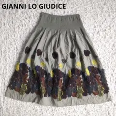 GIANNI LO GIUDICE■ニードルステッチ タックフレアロングスカートのサムネイル