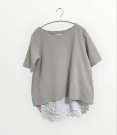 【アー・ヴェ・ヴェ 】グレー レイヤード Tシャツ 半袖 Mのサムネイル