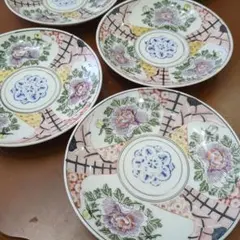 有田焼 古伊万里 房右衛門 皿 5枚セット 花形 色絵 金彩 銘あり - メルカリ