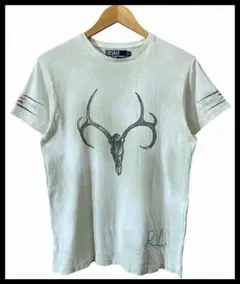 ZN18 G② ポロ ラルフローレン 頭蓋骨 RL 装飾 タイダイ染め Tシャツ