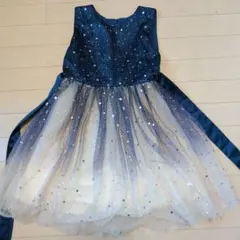 フォーマルドレス 130cm 星柄 ネイビー