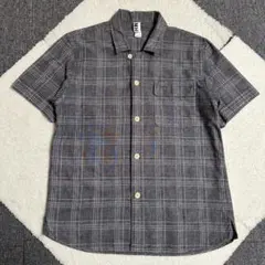【MHL】マーガレットハウエル S シャツ 半袖シャツ チェック グレーのサムネイル