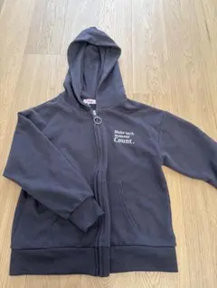 PINK-latte ジップアップパーカー グレー