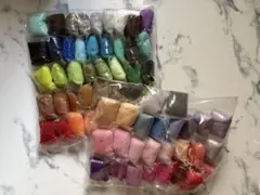 羊毛フェルト 大量 69色