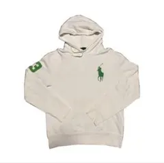POLO RALPH LAUREN ビッグポニー パーカー 白×緑 y2k