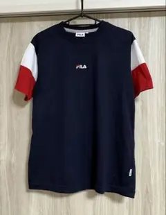 FILA 半袖 Tシャツ M 赤白紺 トリコロールカラー メンズ