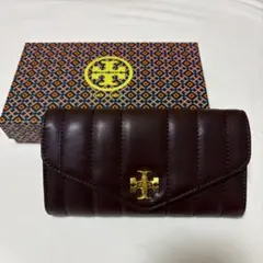 TORY BURCH トリーバーチ 長財布 ブラウン レザー ロゴ金具 箱付
