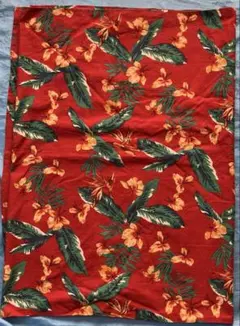 ハンドメイド 生地 布地 レッド ボタニカル柄