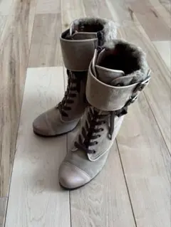 DIANA スエード ファーブーツ 23.5cm