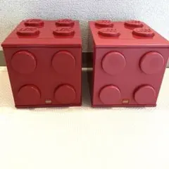 さ*ん様 LEGO 赤いブロック型CD収納ボックス 2個セット