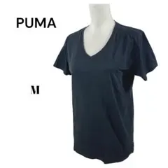 PUMA ブラック Vネック Tシャツ M