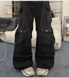 ポケットデニムカーゴパンツ