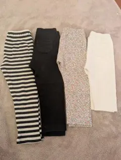 レギンスセット 90cm 4点セット　ローリーズファーム　ユニクロ　花柄 リブ